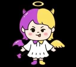 FAPO 데빌 엔젤 love type illustration