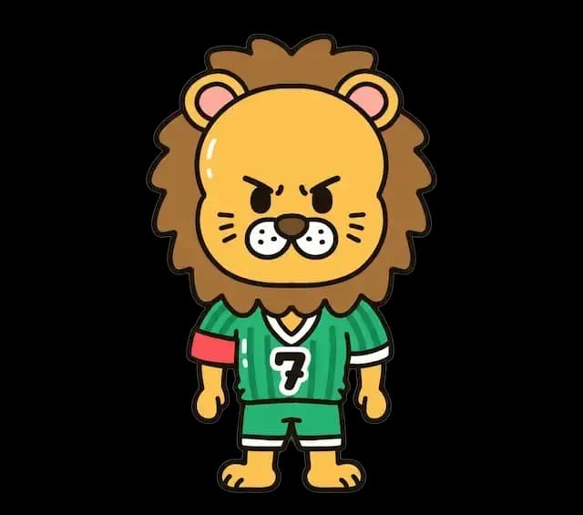 LAPE Captain Lion love type illustration