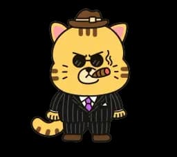 LCRO Boss Cat love type illustration